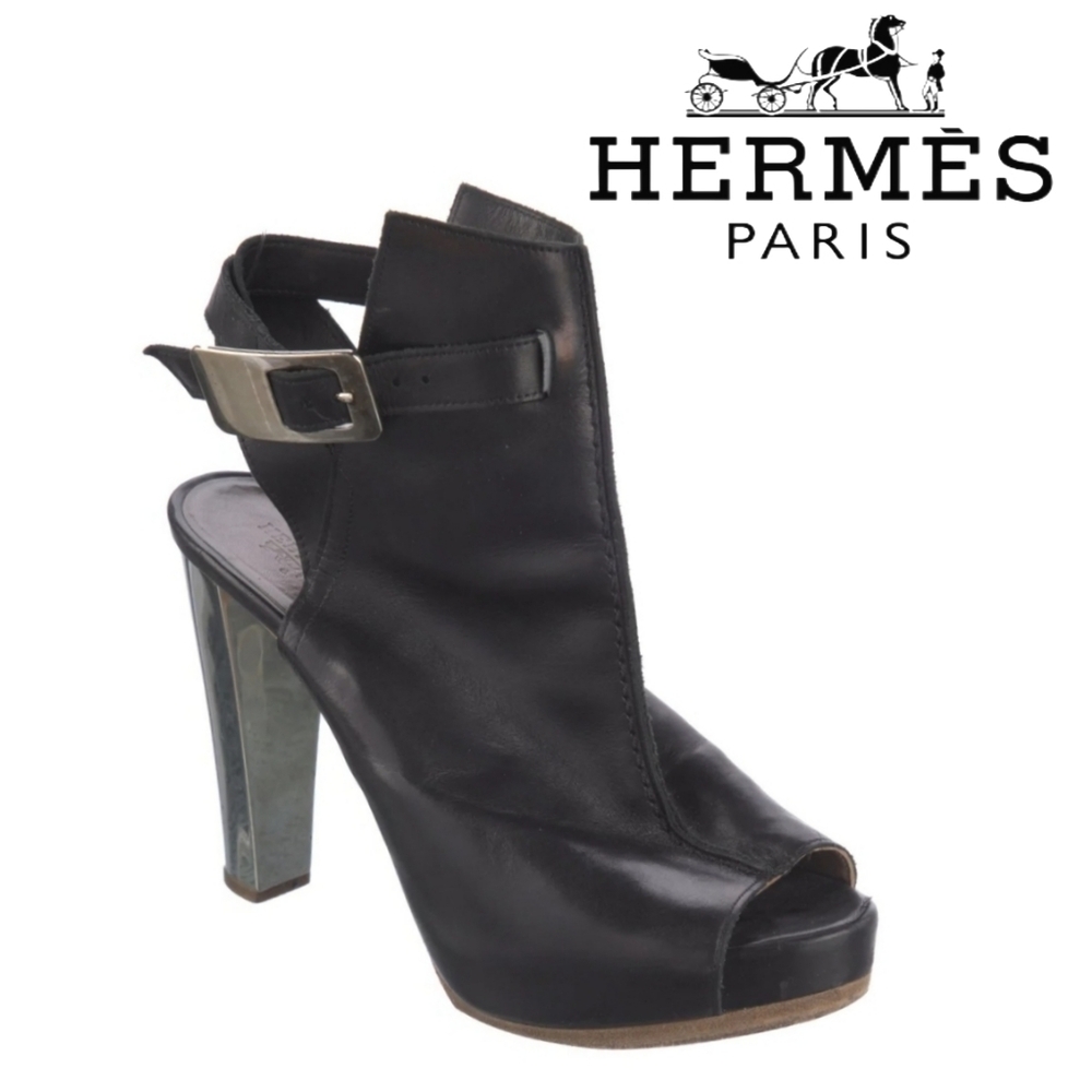 Hermès Leather Boots Booties Open Toe : 6.5 | US6.5, IT36.5 - Picture 2 of 7